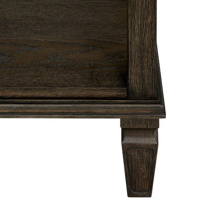 Victoria one-drawer wood bedside table with shelf