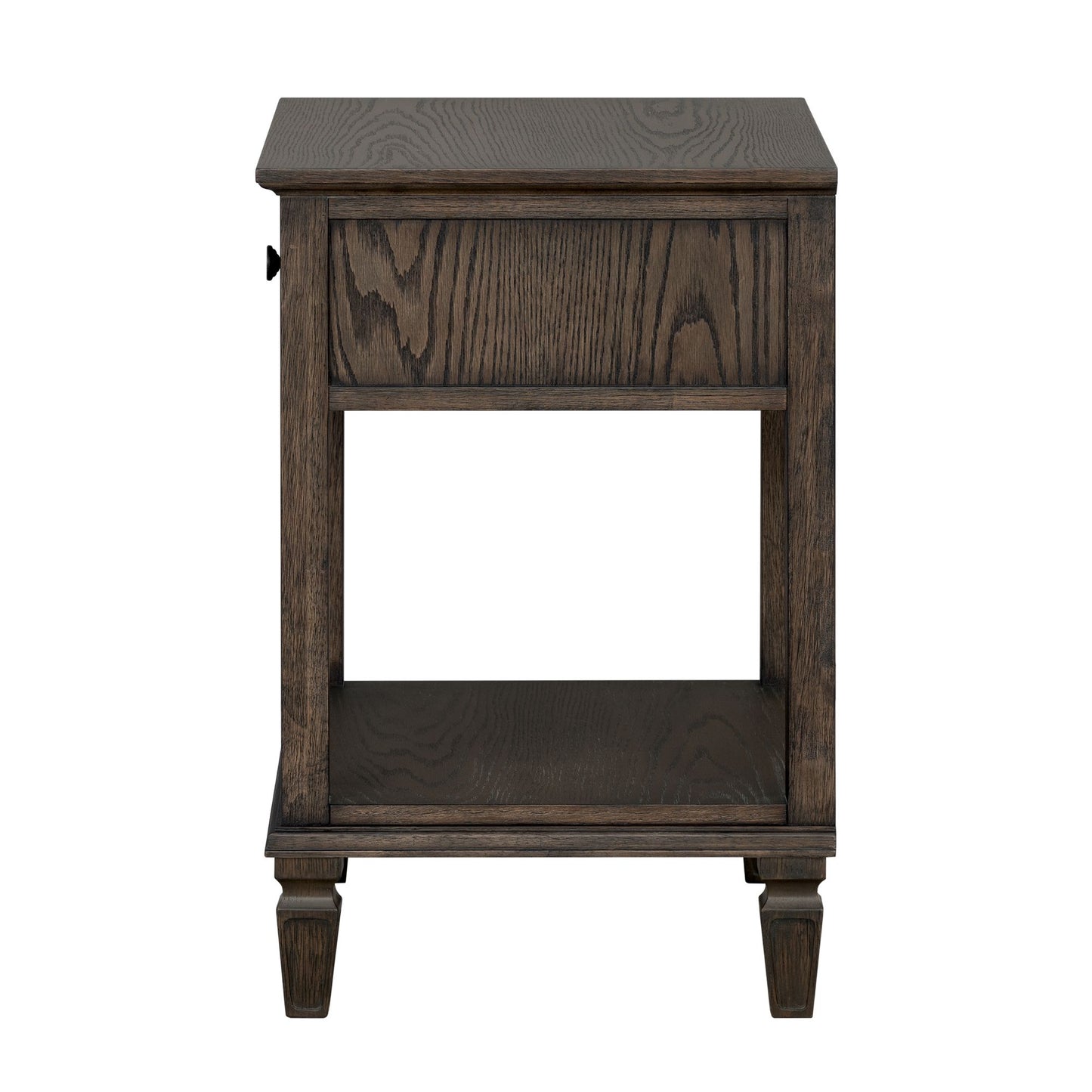 Victoria one-drawer wood bedside table with shelf