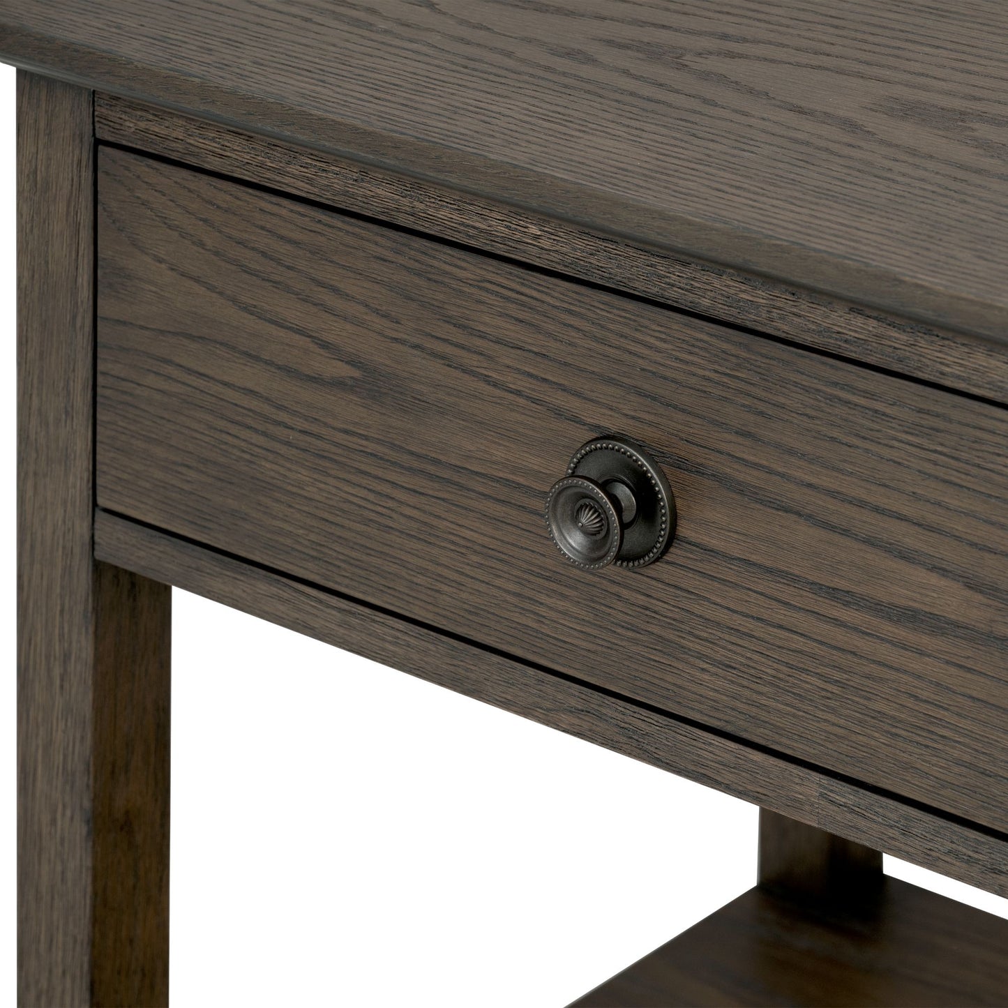 Victoria one-drawer wood bedside table with shelf