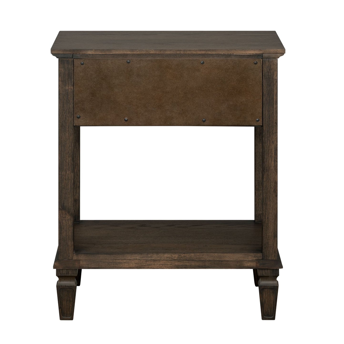 Victoria one-drawer wood bedside table with shelf