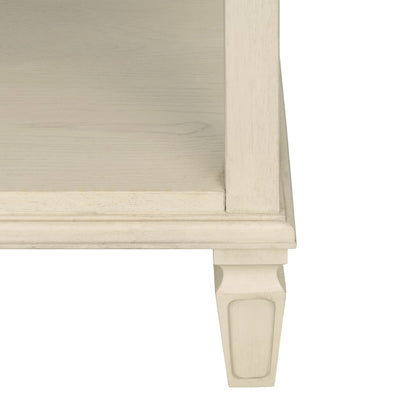 Victoria one-drawer wood bedside table with shelf