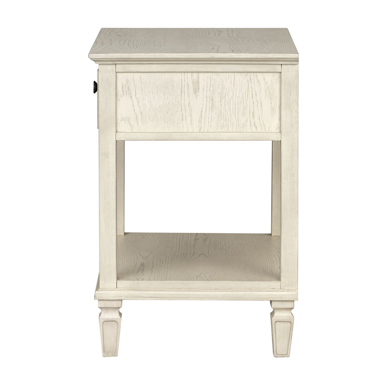 Victoria one-drawer wood bedside table with shelf