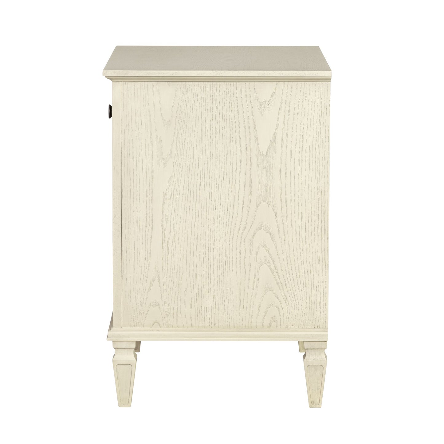 Victoria one-drawer wood nightstand with shelf