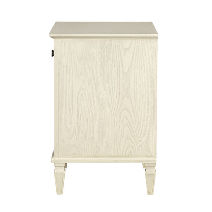 Victoria one-drawer wood nightstand with shelf