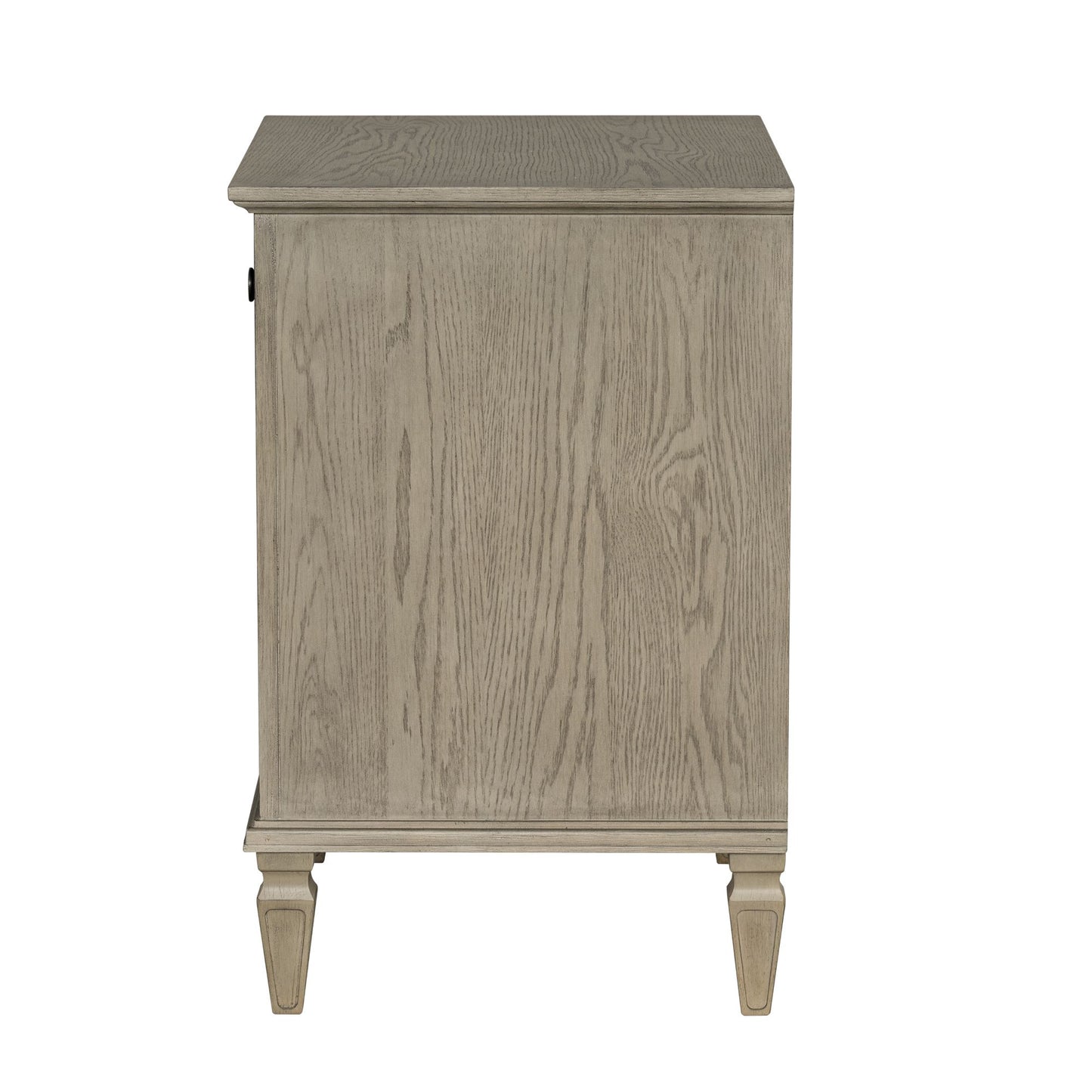 Victoria one-drawer wood nightstand with shelf
