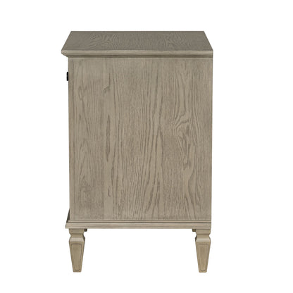 Victoria one-drawer wood nightstand with shelf