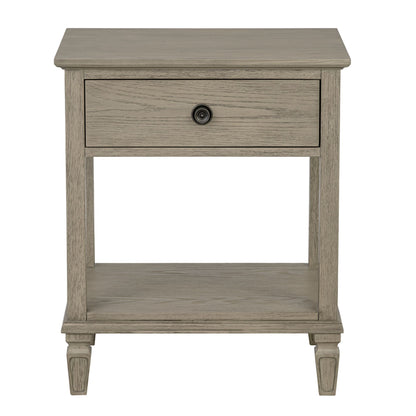 Victoria one-drawer wood bedside table with shelf