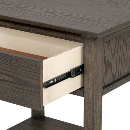 Victoria one-drawer wood bedside table with shelf
