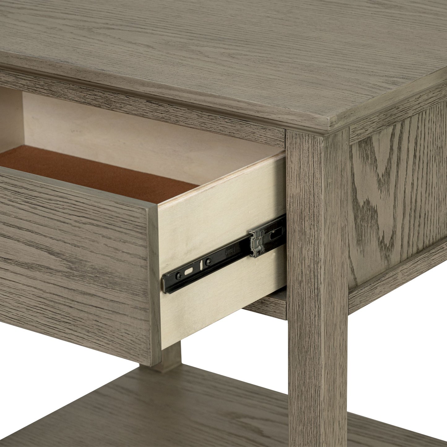 Victoria one-drawer wood bedside table with shelf