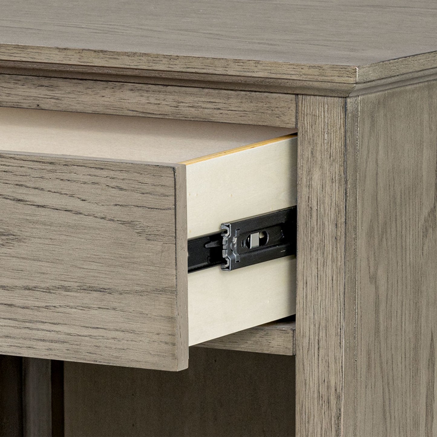 Victoria one-drawer wood nightstand with shelf