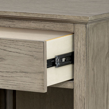 Victoria one-drawer wood nightstand with shelf