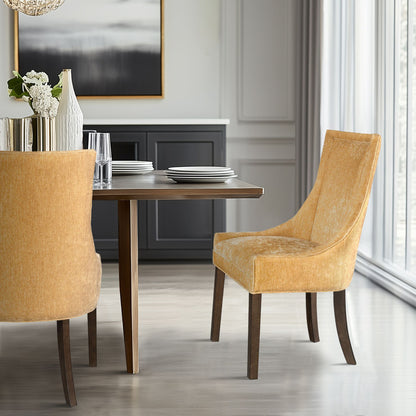 Ultra Upholstered Dining Side Chairs with wood legs (Set of 2)