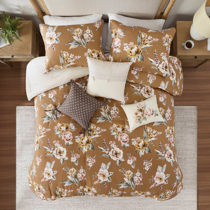 Salara 7 Piece Vintage Floral Comforter Set