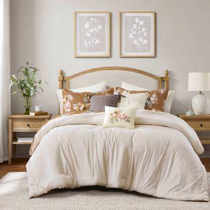 Salara 7 Piece Vintage Floral Comforter Set