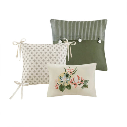 Salara 7 Piece Vintage Floral Comforter Set