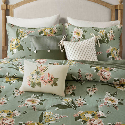 Salara 7 Piece Vintage Floral Comforter Set