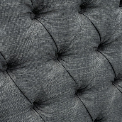 Amelia Upholstered Wingback Headboard with Button Tufting & Nailhead Trim