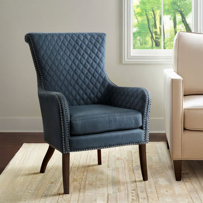 Heston Quilted Back Arm Chair with Nailhead Trim