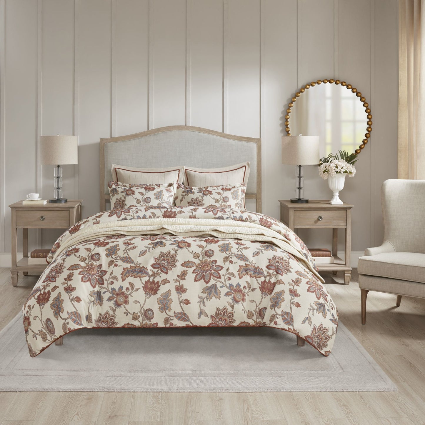 Victoria one-drawer wood bedside table with shelf