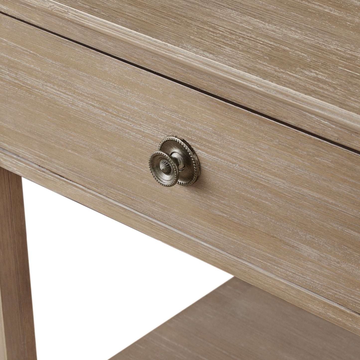 Victoria one-drawer wood bedside table with shelf