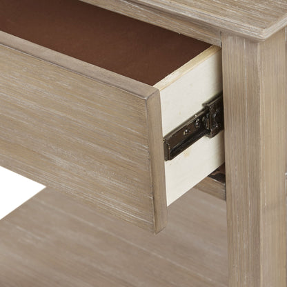 Victoria one-drawer wood bedside table with shelf