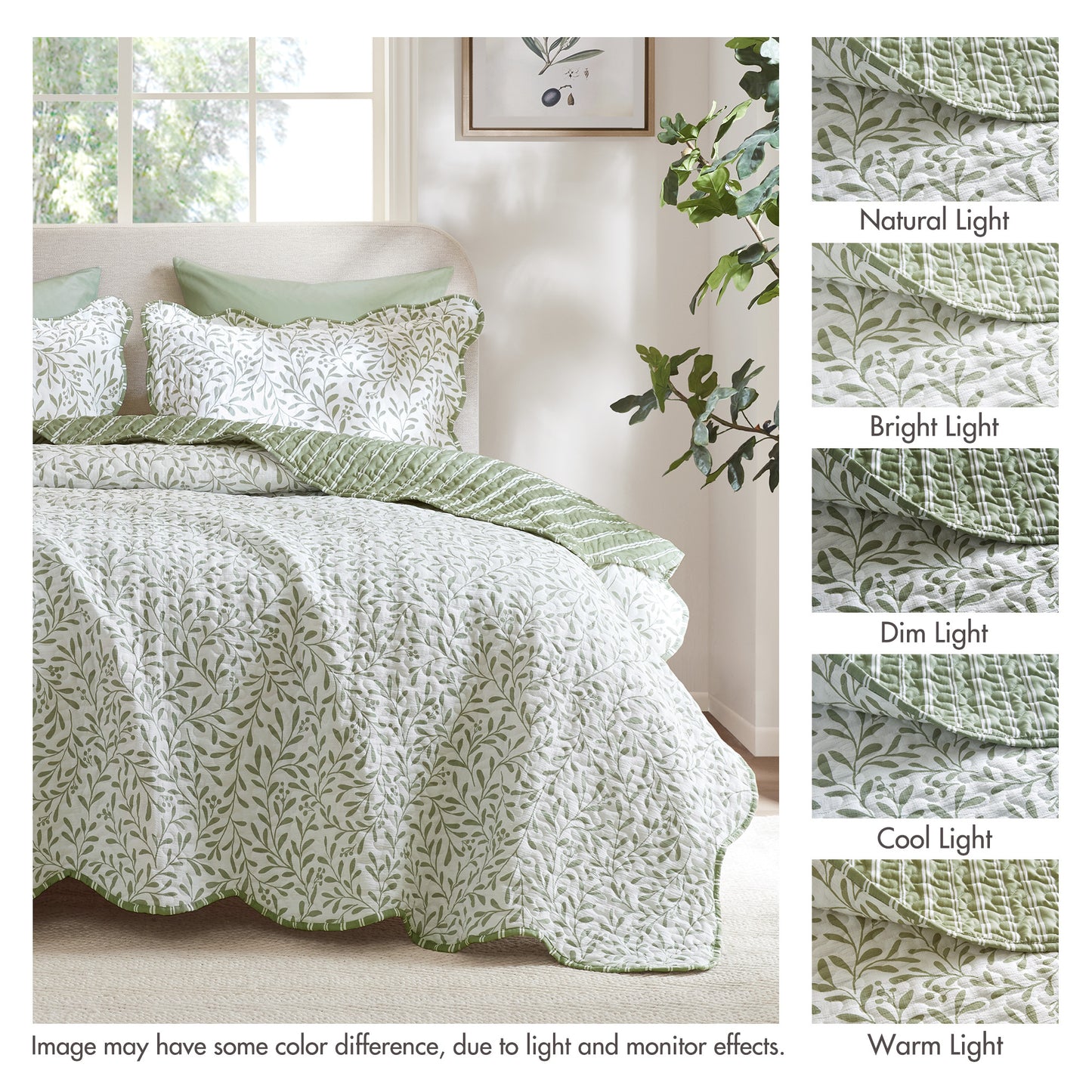 Darcy 3 Piece Print Quilt Set