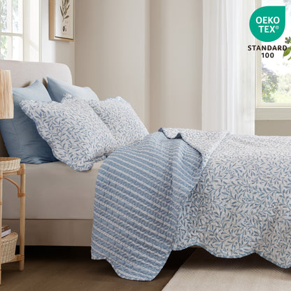 Darcy 3 Piece Print Quilt Set