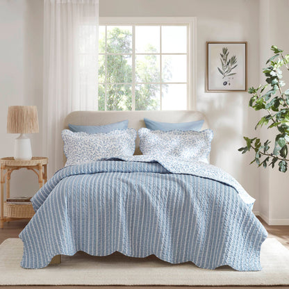 Darcy 3 Piece Print Quilt Set