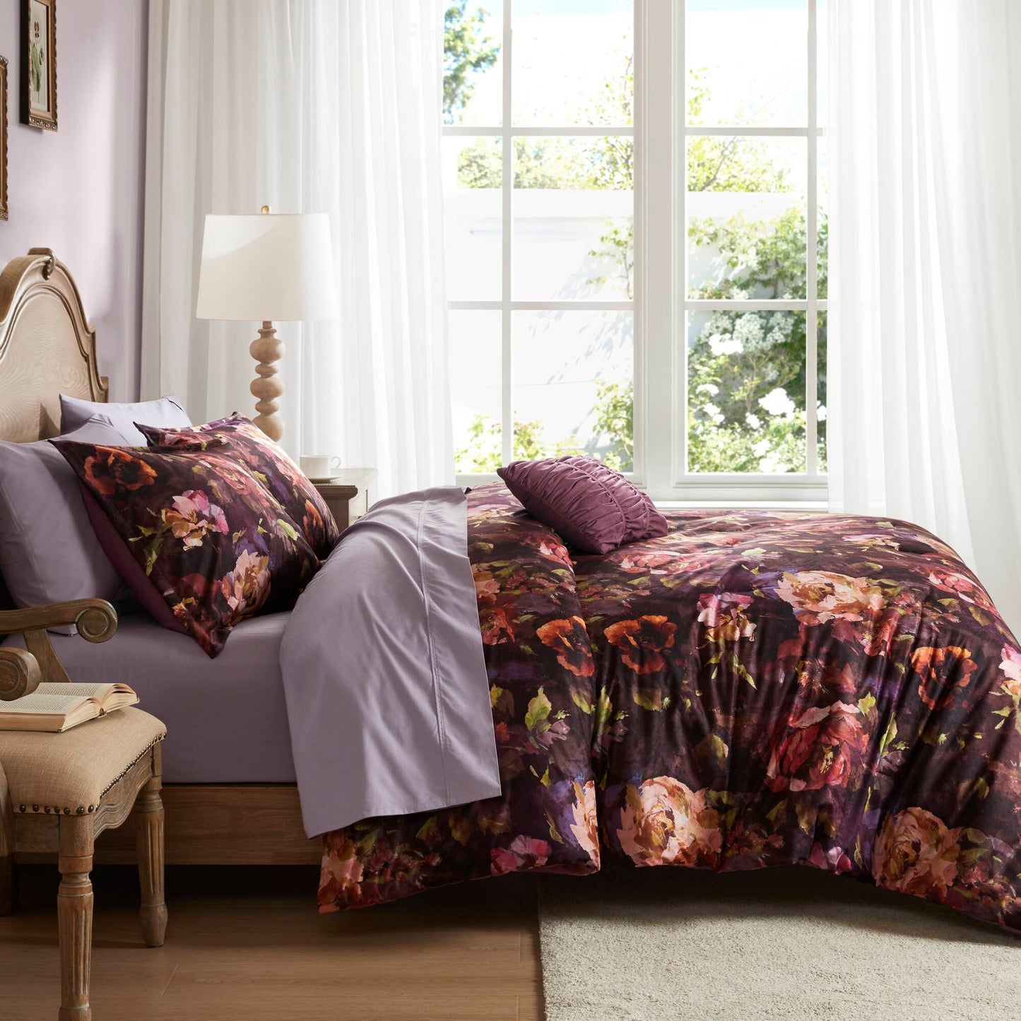 Seraphina 4 Piece Velvet Comforter Set