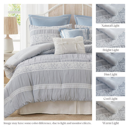 Perryn 7 Piece Jacquard Comforter Set