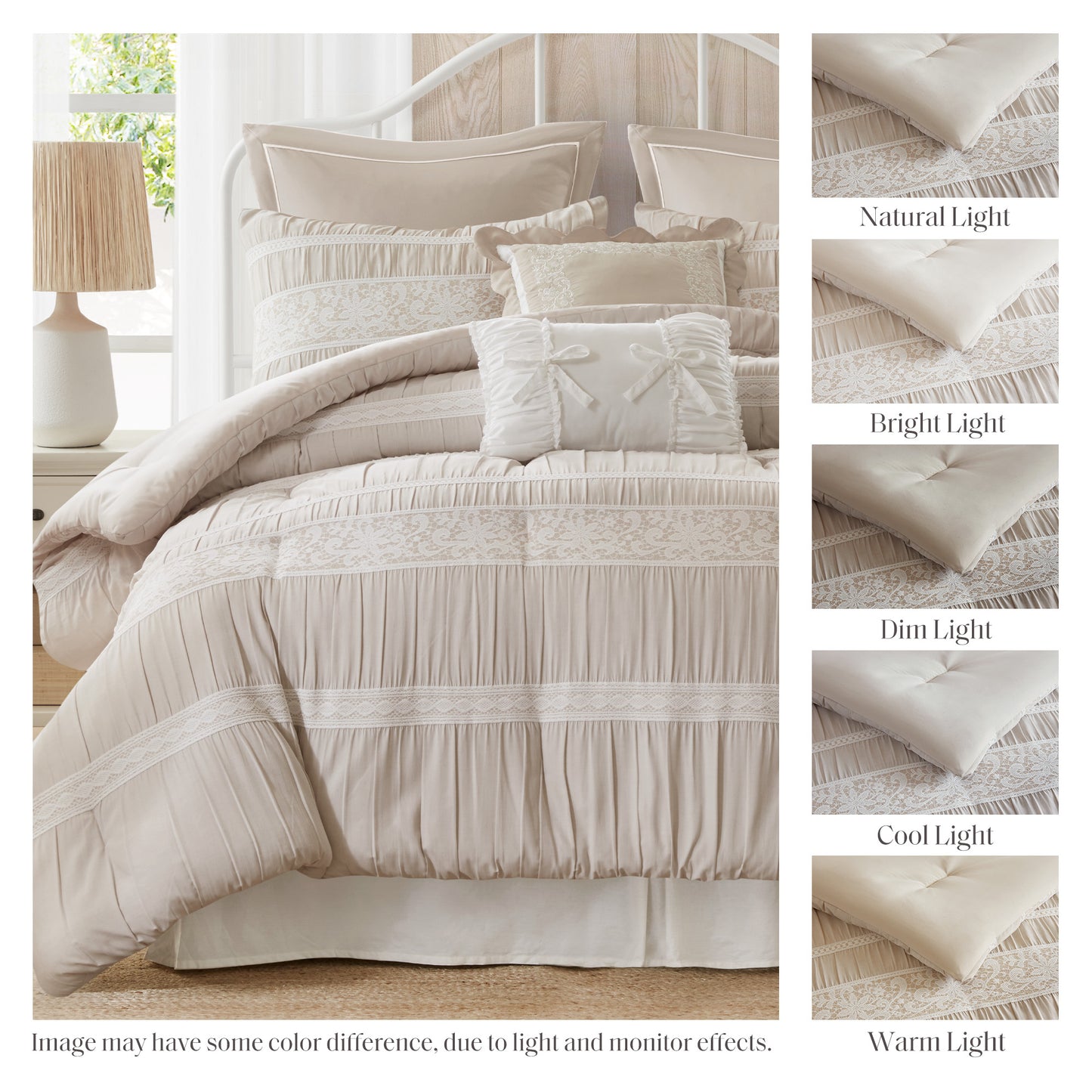 Perryn 7 Piece Jacquard Comforter Set