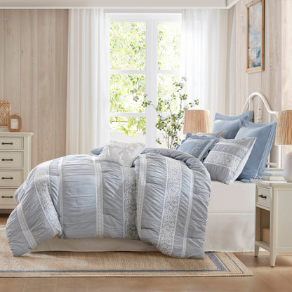 Perryn 7 Piece Jacquard Comforter Set