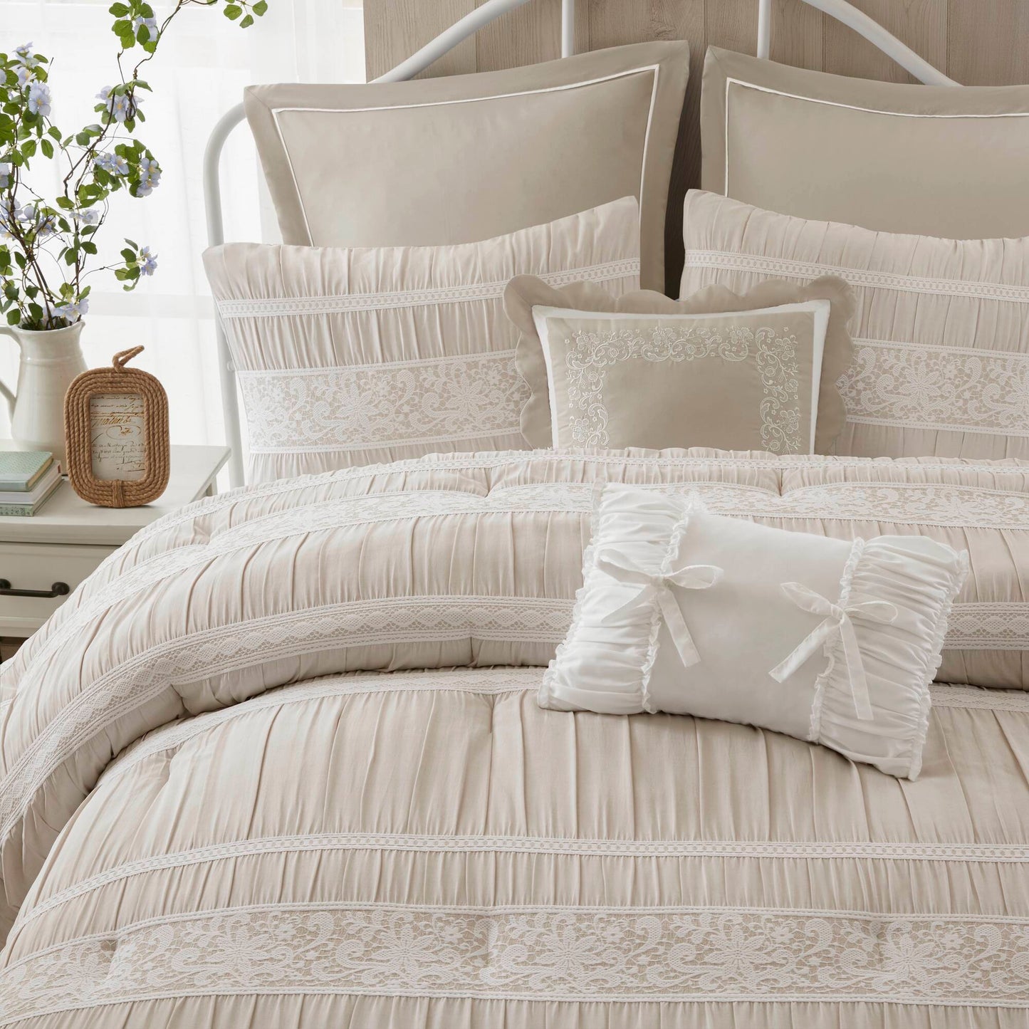 Perryn 7 Piece Jacquard Comforter Set