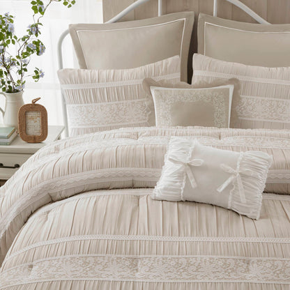 Perryn 7 Piece Jacquard Comforter Set