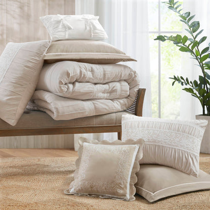 Perryn 7 Piece Jacquard Comforter Set