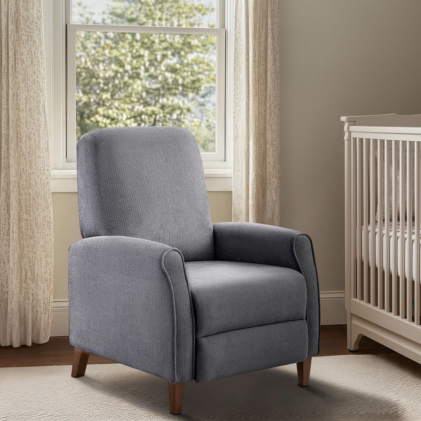 Marena Upholstered Manual Push Back Recliner