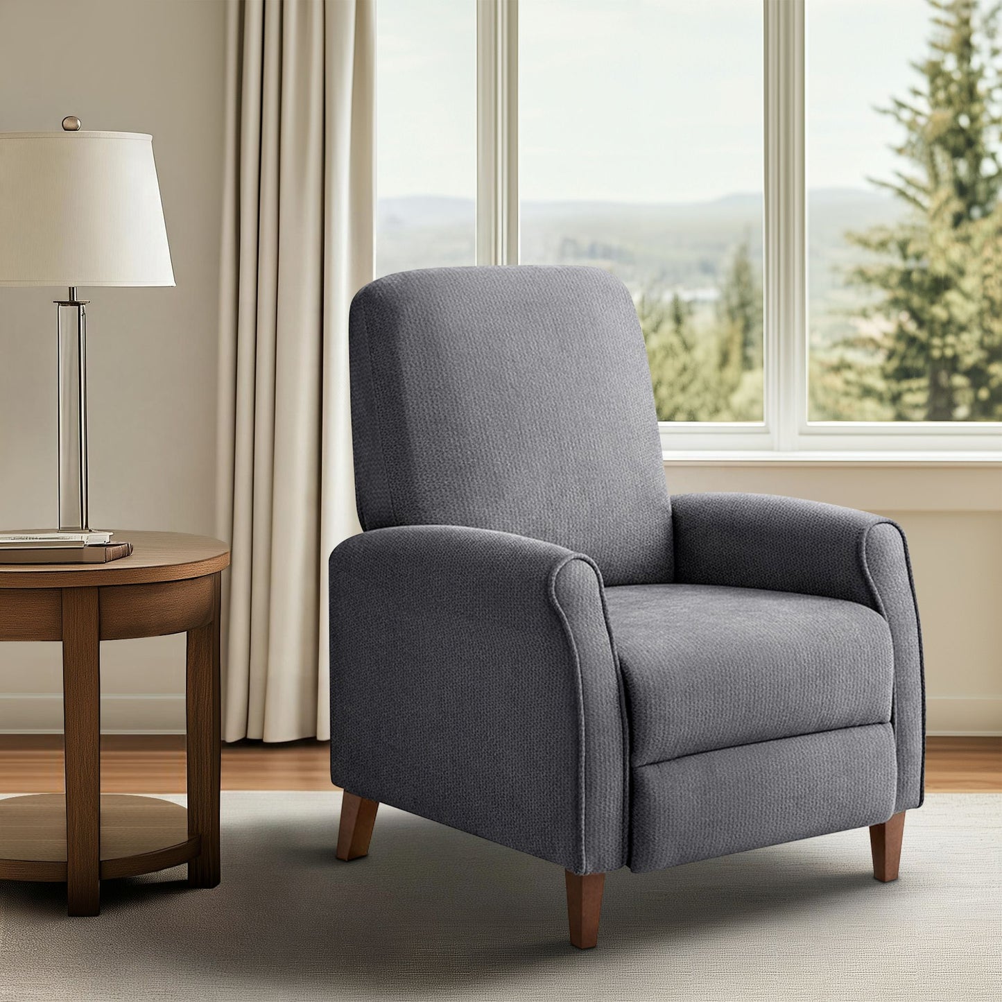 Marena Upholstered Manual Push Back Recliner