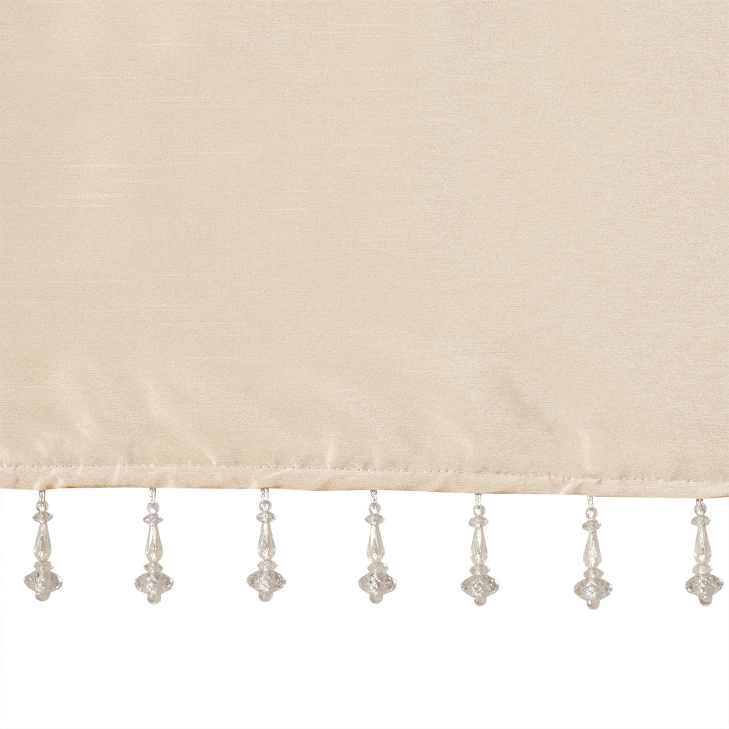 Emilia Lightweight Faux Silk Valance With Beads