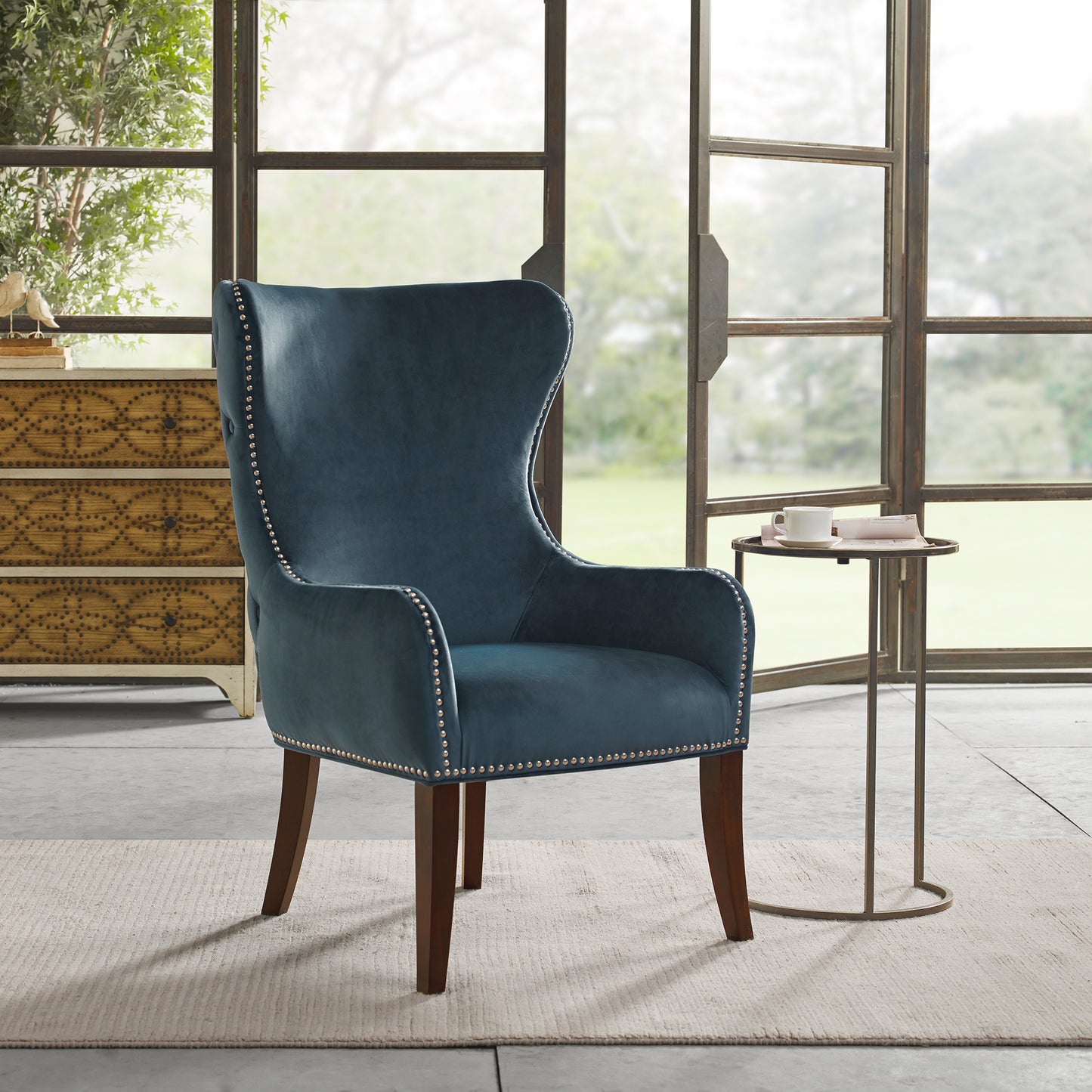 Hancock Button Tufted Back Accent Chair
