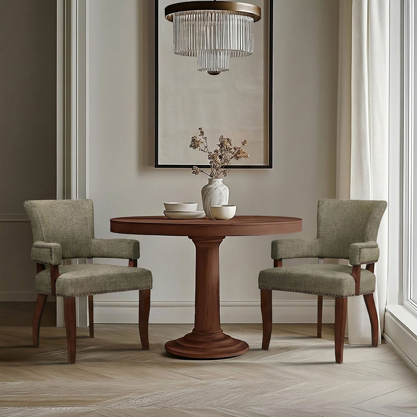 Dawson Upholstered Dining Chair with Padded Arm
