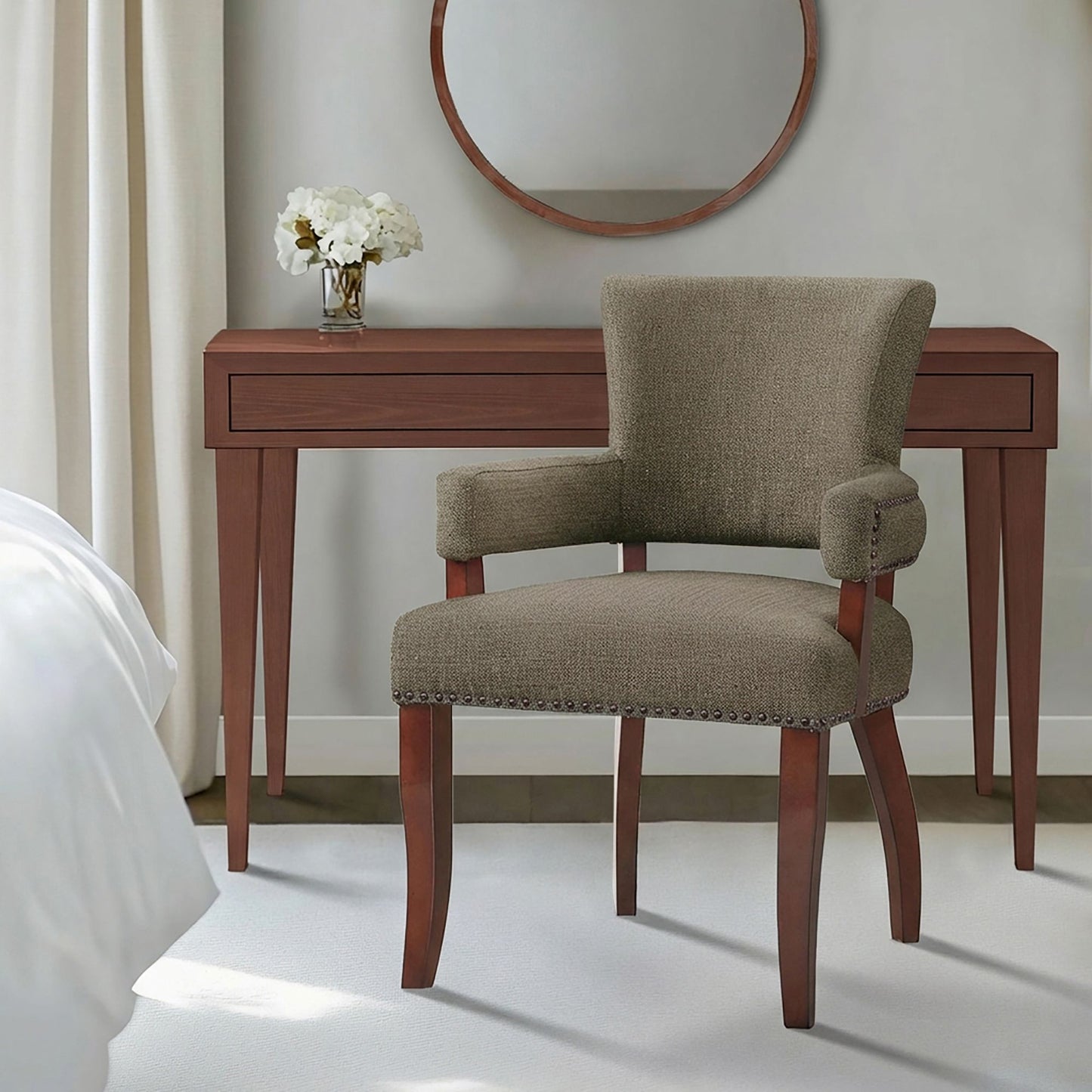 Dawson Upholstered Dining Chair with Padded Arm