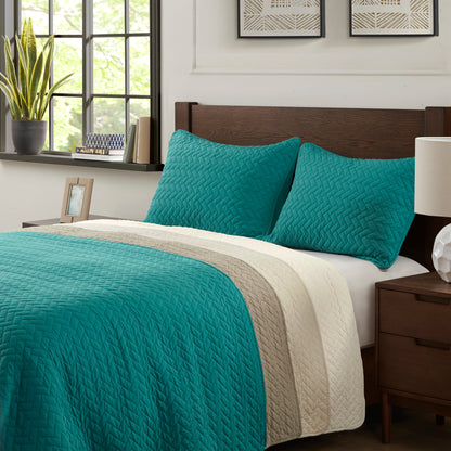 Velvet Touch 3 Piece Luxurious Oversized Quilt Set