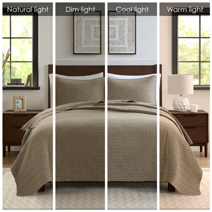 Velvet Touch 3 Piece Luxurious Oversized Quilt Set