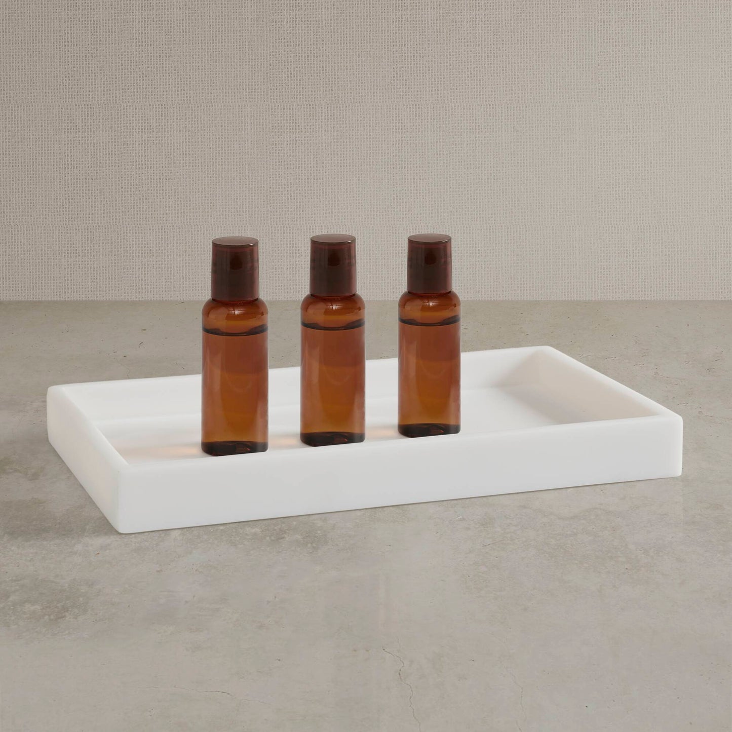 Hotel Collection Clear Resin Bath Accessories Antimicrobial 4-Piece Set - Frosted White