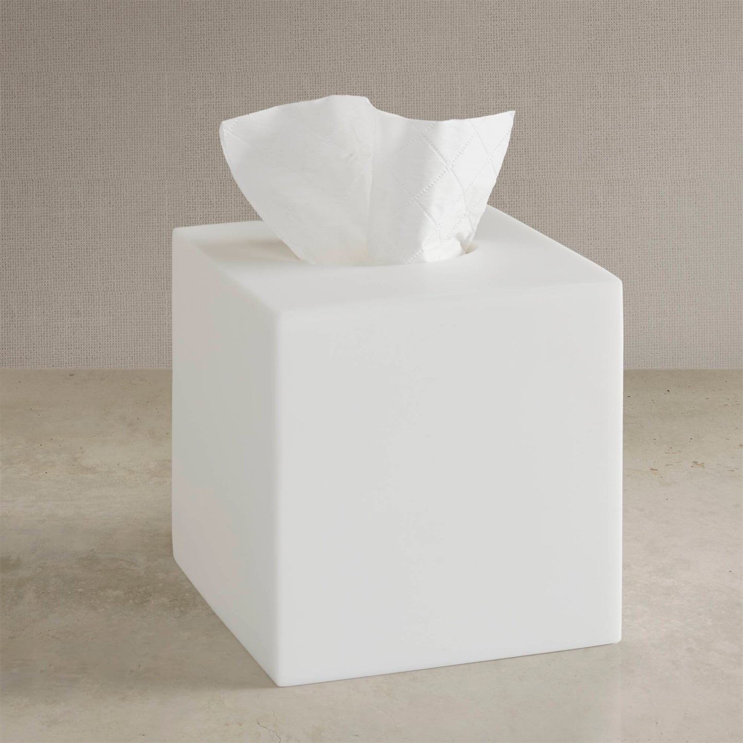 Hotel Collection Clear Resin Bath Accessories Antimicrobial 4-Piece Set - Frosted White