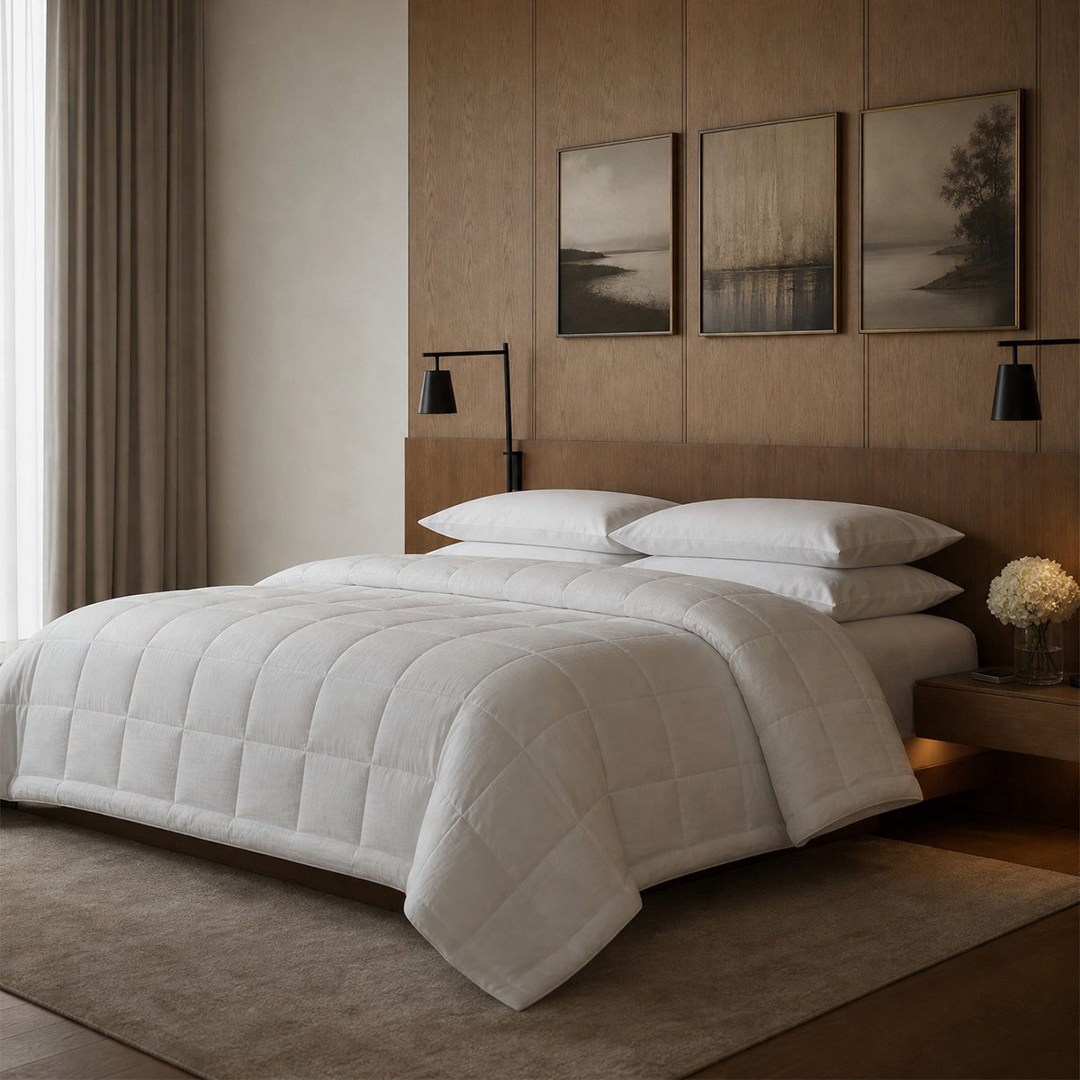 Hotel Collection Luxury Cotton Antimicrobial Blanket with Plush Everlux Fil