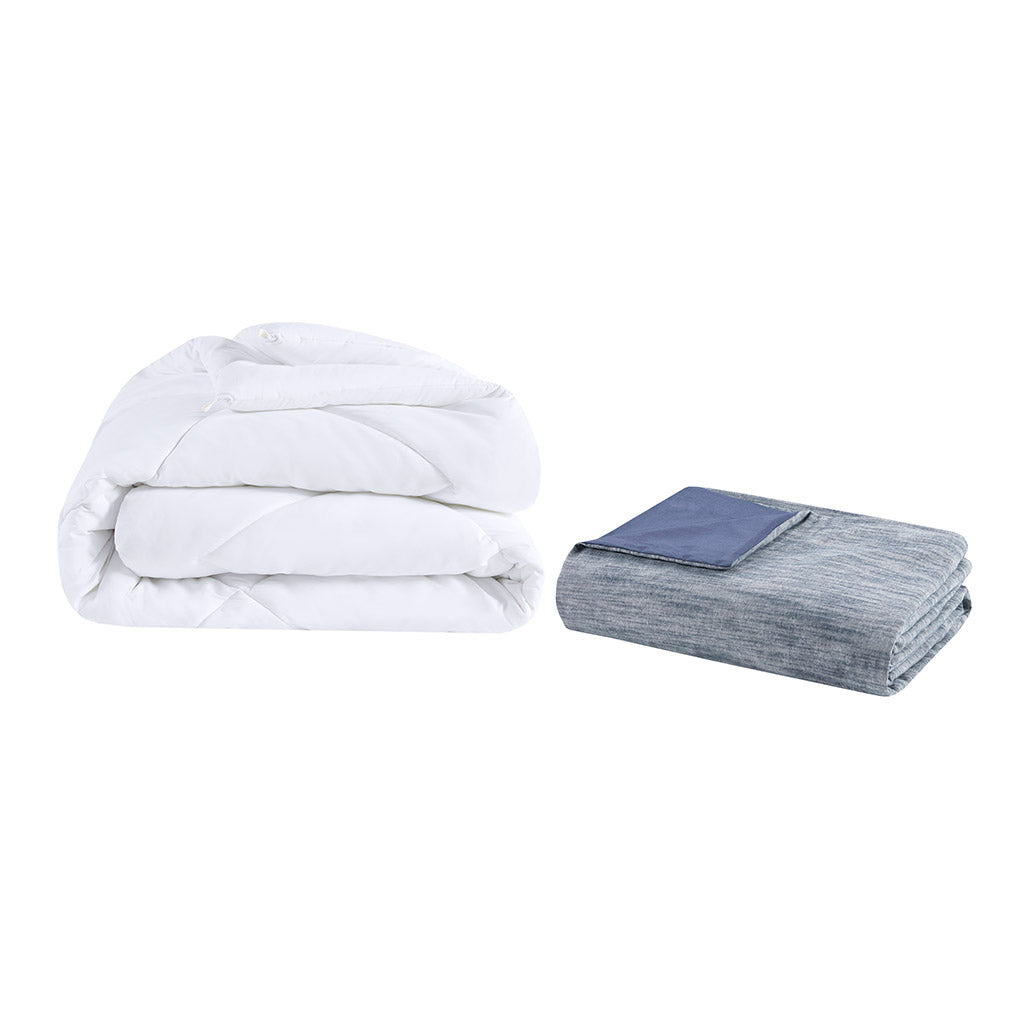 Dover 5 Piece Organic Cotton Oversized Comforter Cover Set w/removable insert
