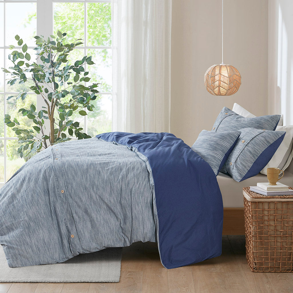 Dover 5 Piece Organic Cotton Oversized Comforter Cover Set w/removable insert