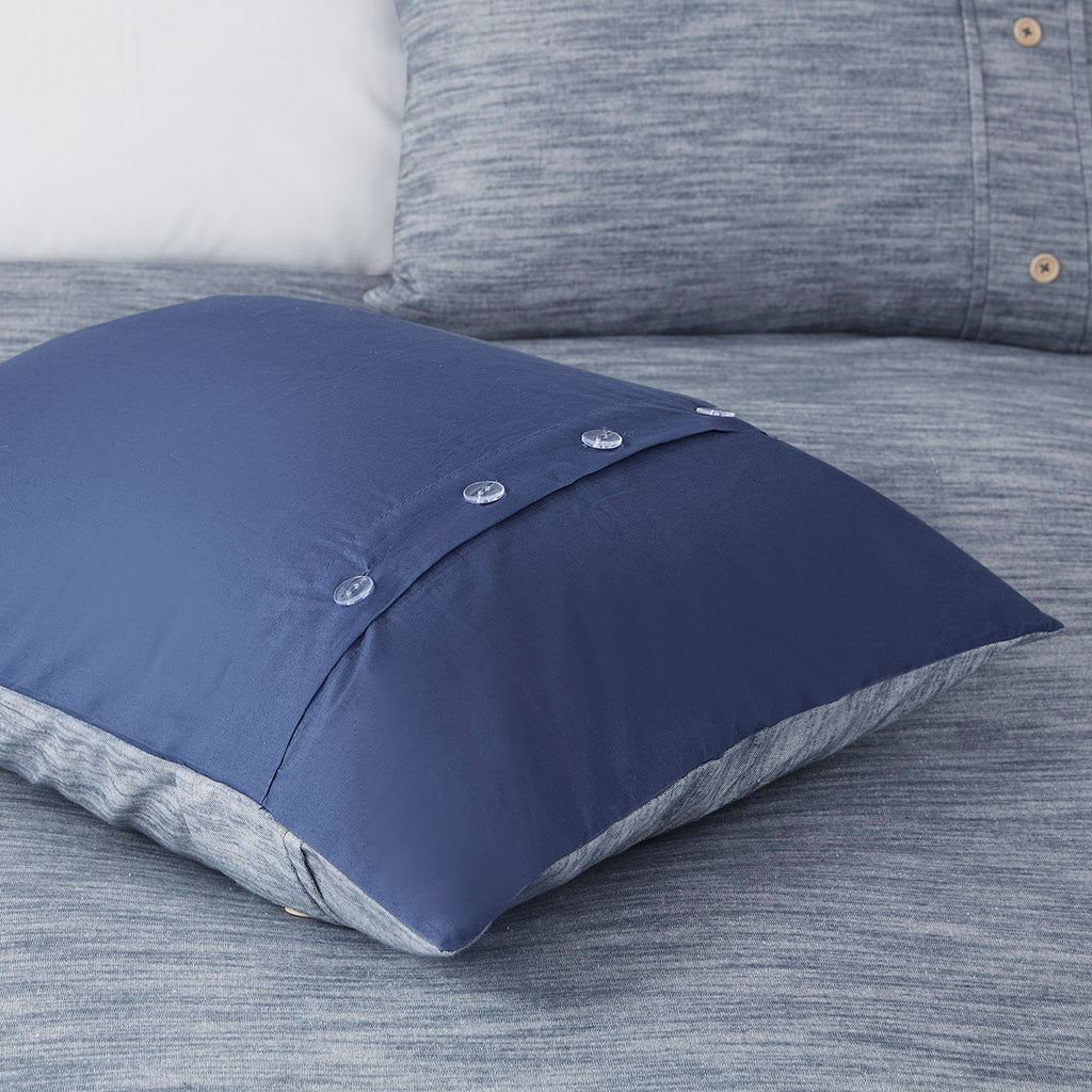 Dover 5 Piece Organic Cotton Oversized Comforter Cover Set w/removable insert