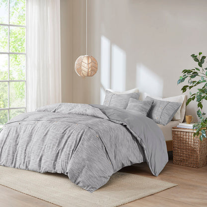 Dover 5 Piece Organic Cotton Oversized Comforter Cover Set w/removable insert